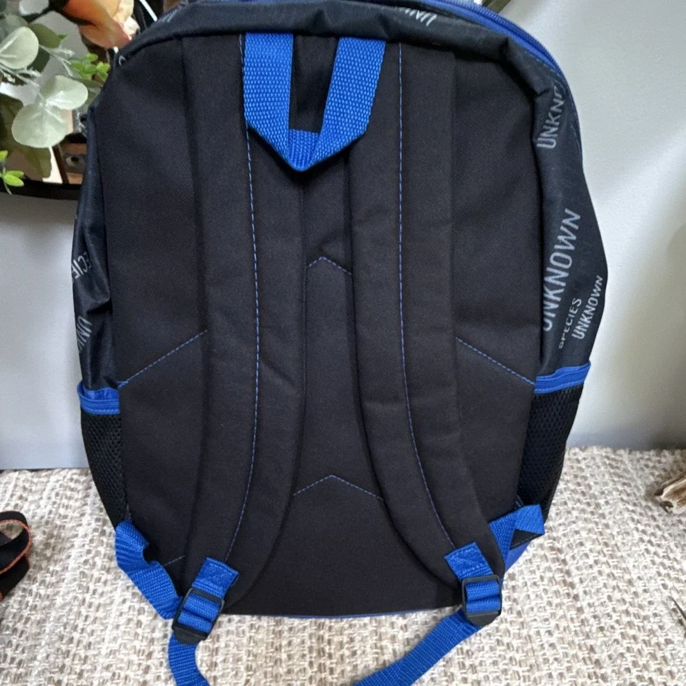 Star Wars Mandalorian & The Child Large Backpack Black/Blue Zip Padded Pocket